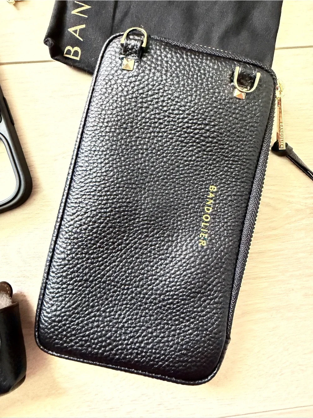 Brand New Bandolier Black Crossbody iPhone 16 Pro Max Case Bundle